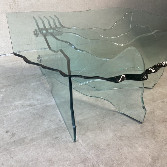 Image 1 of Fiam Italia "Shell" design coffee table Danny Lane, Italy 1988