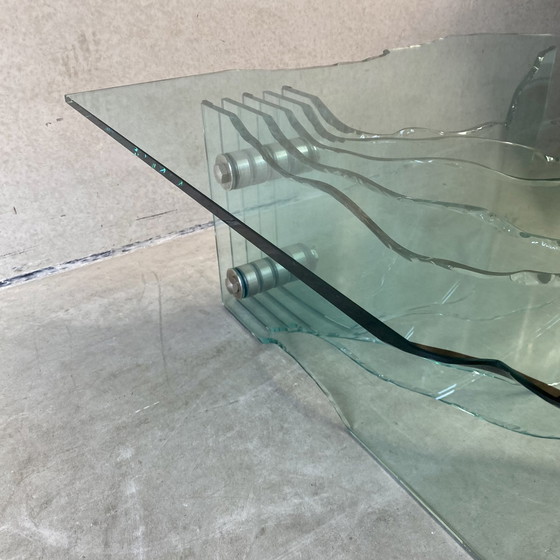 Image 1 of Fiam Italia "Shell" design coffee table Danny Lane, Italy 1988