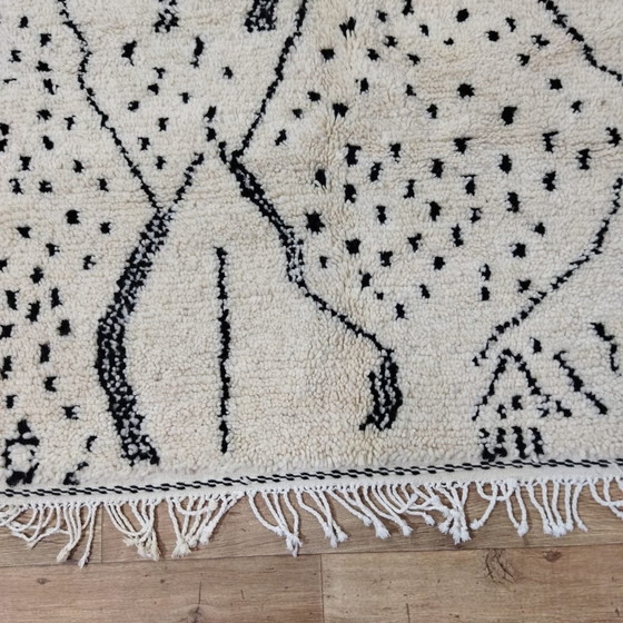 Image 1 of Handmade Beni Ouarain Carpet Of Wool - Beni Ouarain Handmade Wool Rug 255 X 145 Cm