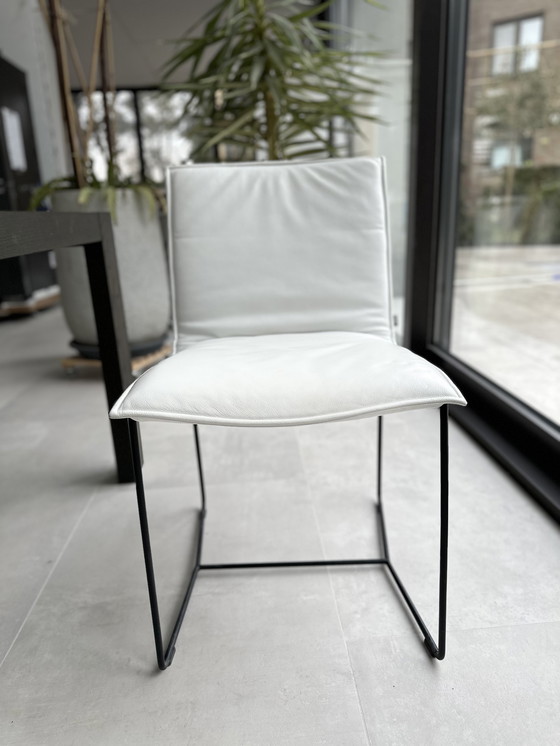 Image 1 of 4 x chaise Jori Piuro en cuir blanc