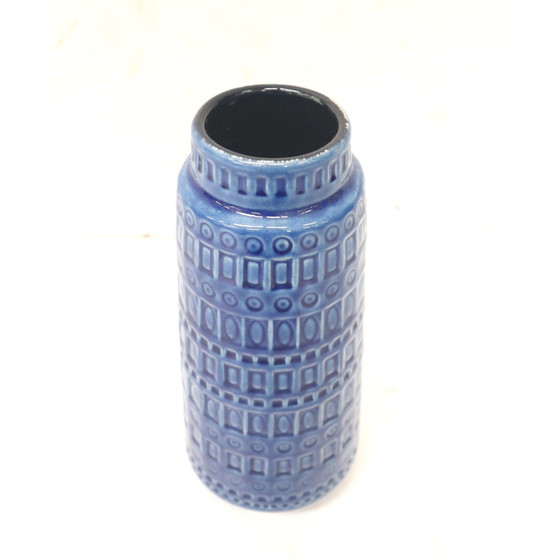 Image 1 of Large blue West Germany Scheurich vase Model 260-30