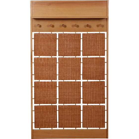 Image 1 of Vintage rattan coat rack for Uluv, Czechoslovakia 1960