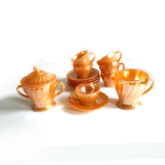 Image 1 of Fire King Coffee Service from Anchor Hocking, 1940s, Set of 8