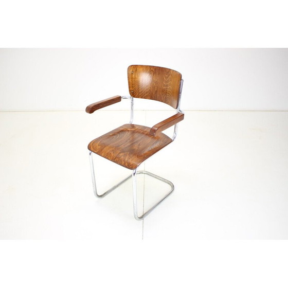 Image 1 of Vintage Bauhaus chrome armchair by Rudolf Vichr Prag, Czechoslovakia 1930s