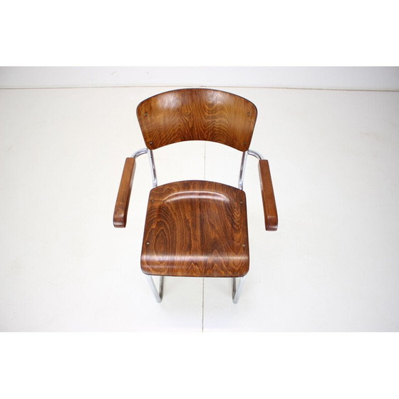 Image 1 of Vintage Bauhaus chrome armchair by Rudolf Vichr Prag, Czechoslovakia 1930s