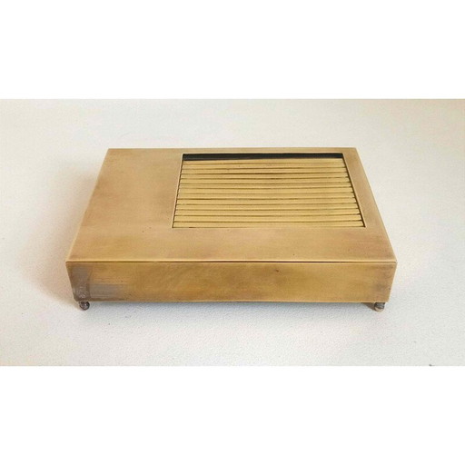 Vintage brass musical cigarette box, 1950