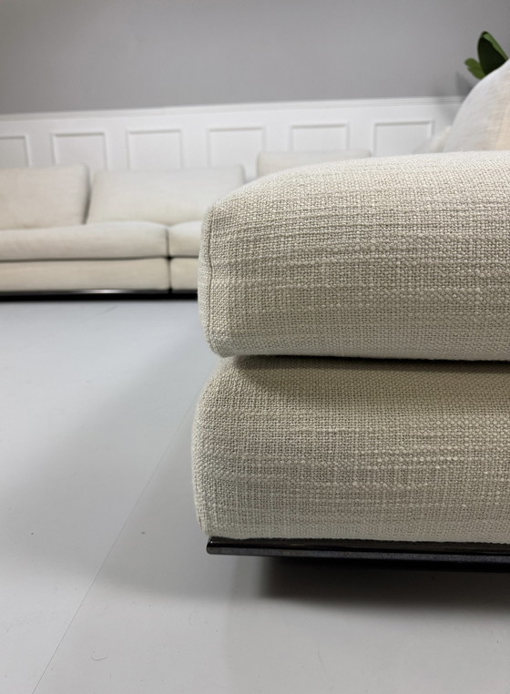 Image 1 of Minotti Hamilton Sofa Fabric Beige White Couch