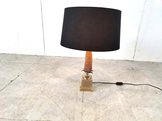 Image 1 of Lampada da tavolo vintage in mais francese, anni '70
