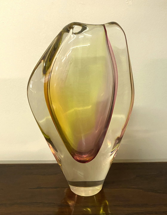 Image 1 of Glass Vase By Jozef Rozinek Czech-Republic 1960S