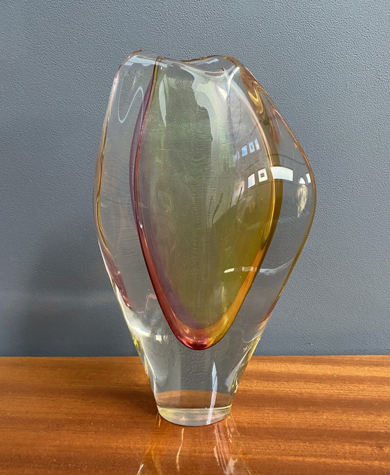 Image 1 of Glass Vase By Jozef Rozinek Czech-Republic 1960S