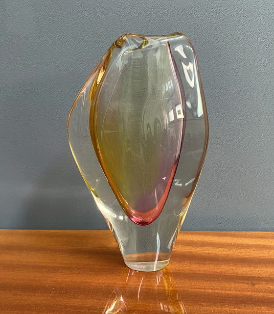 Image 1 of Glass Vase By Jozef Rozinek Czech-Republic 1960S