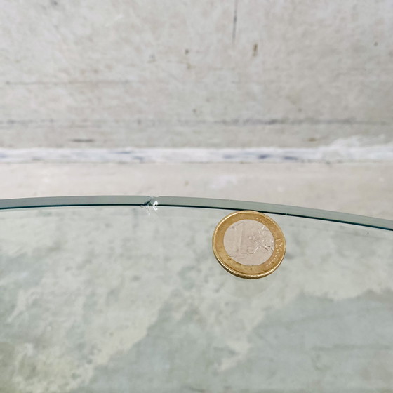 Image 1 of Mid - Century Travertine Glass Coffee Table Italy 1970