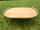 2x fauteuil Thonet S3001 Christoph Zschocke 1990 + table basse ovale