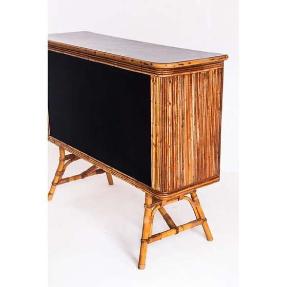 Image 1 of Vintage bar counter in cane and rattan, France 1950