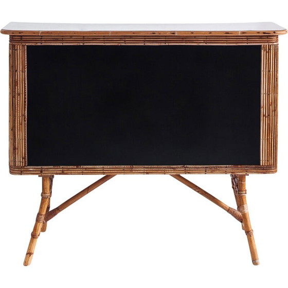 Image 1 of Vintage bar counter in cane and rattan, France 1950