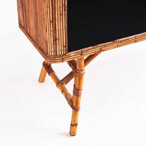 Image 1 of Vintage bar counter in cane and rattan, France 1950