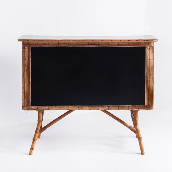 Image 1 of Vintage bar counter in cane and rattan, France 1950