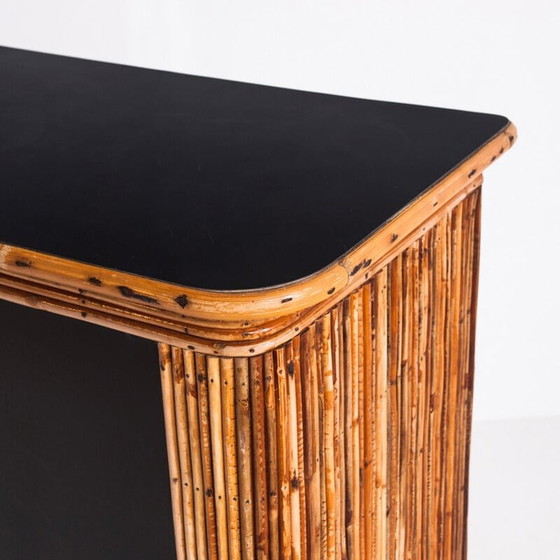 Image 1 of Vintage bar counter in cane and rattan, France 1950