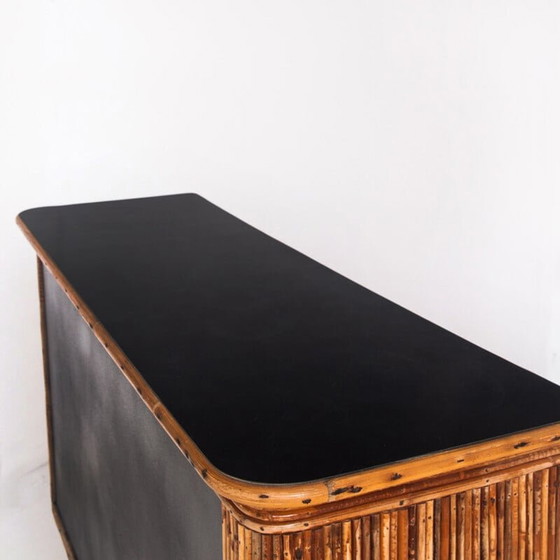 Image 1 of Vintage bar counter in cane and rattan, France 1950