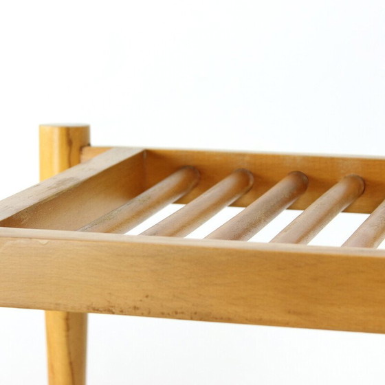 Image 1 of Vintage oak wood plant holder by Frantisek Mezulanik, Czechoslovakia 1960