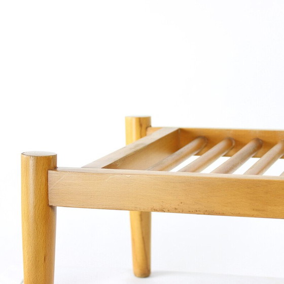 Image 1 of Vintage oak wood plant holder by Frantisek Mezulanik, Czechoslovakia 1960