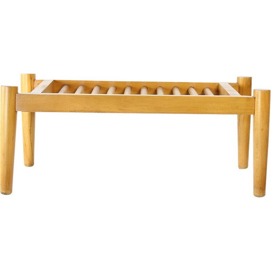 Image 1 of Vintage oak wood plant holder by Frantisek Mezulanik, Czechoslovakia 1960