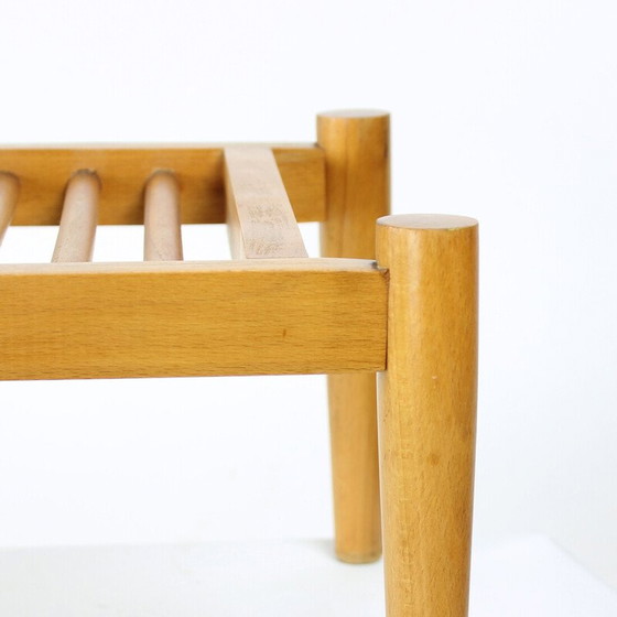 Image 1 of Vintage oak wood plant holder by Frantisek Mezulanik, Czechoslovakia 1960
