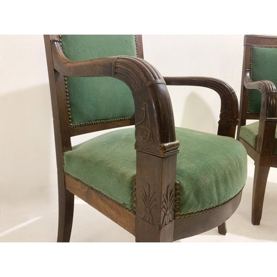 Image 1 of Coppia di poltrone verdi vintage