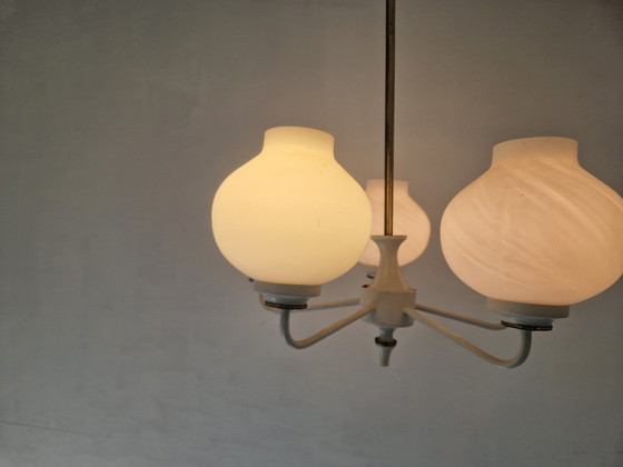 Image 1 of Mid Century Tulip Glass Chandelier