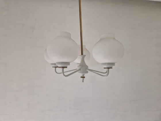 Image 1 of Mid Century Tulip Glass Chandelier