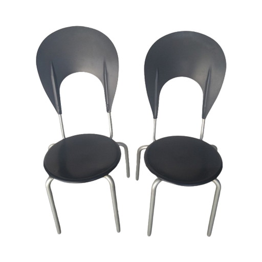 2X Chaises design de Carlo Bartoli pour Ycami