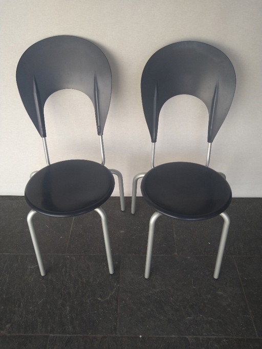 2X Chaises design de Carlo Bartoli pour Ycami