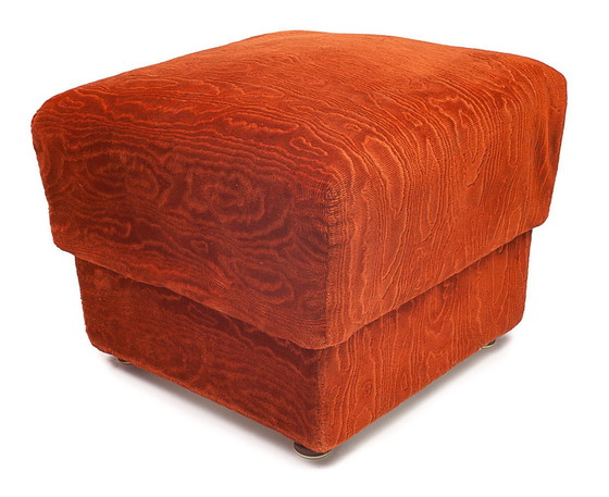 Image 1 of Pair Of Velvet Ottomans