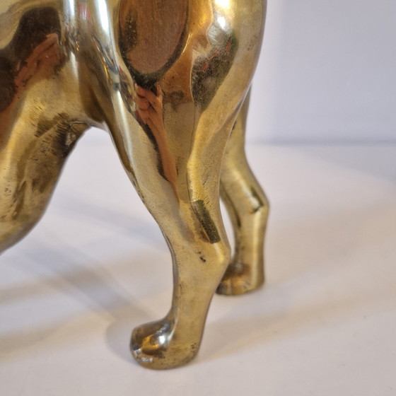 Image 1 of 1970s Brass Cat Statue Cat