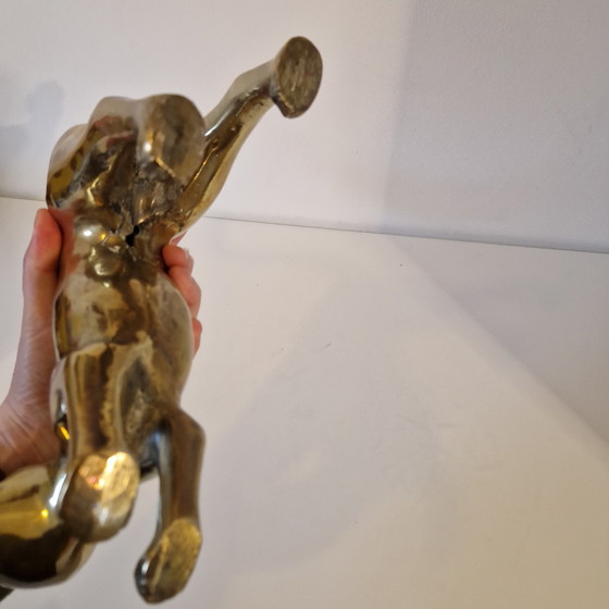 Image 1 of 1970s Brass Cat Statue Cat