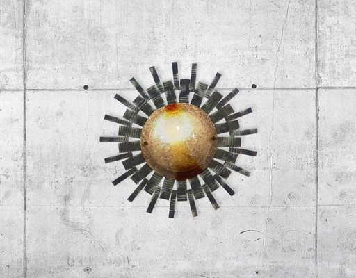 Brutalist Soleil Vintage wall lamp - Tom Ahlström & Hans Ehrlich