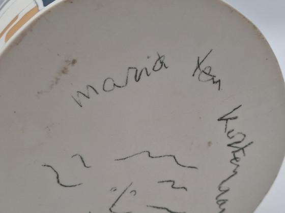 Image 1 of Artful pot signed by artist Maria ten Kortenaar