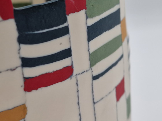 Image 1 of Artful pot signed by artist Maria ten Kortenaar