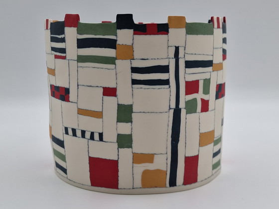 Image 1 of Artful pot signed by artist Maria ten Kortenaar