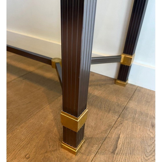 Image 1 of Consolle vintage in alluminio laccato e metallo dorato di Pierre Vandel, Francia 1970