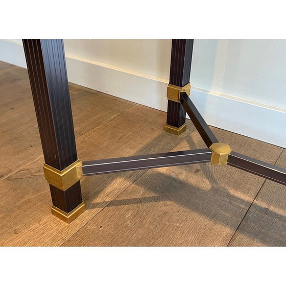 Image 1 of Consolle vintage in alluminio laccato e metallo dorato di Pierre Vandel, Francia 1970