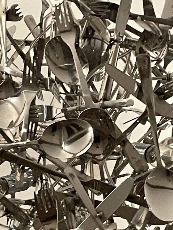 Image 1 of Lamp Made From Cutlery