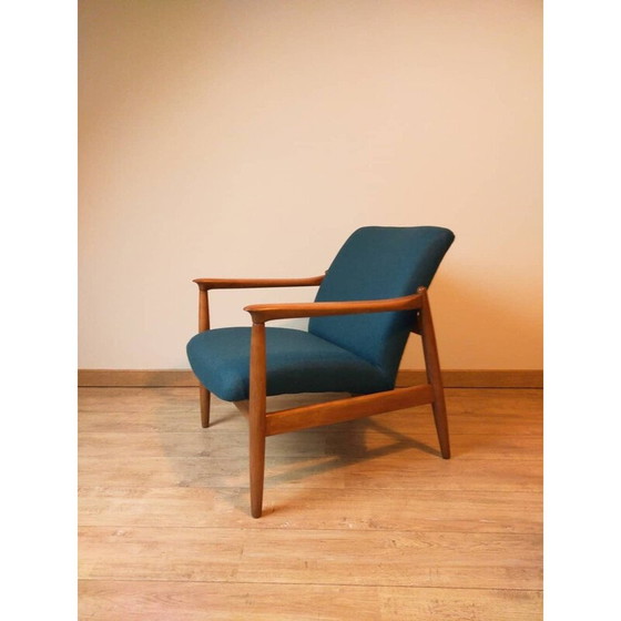 Image 1 of Pair of vintage beechwood armchairs by Hedmund Homa, 1960
