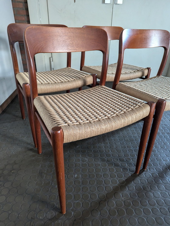 Image 1 of 4X J.L.Moller Model 75 Chair For Niels Otto Moller