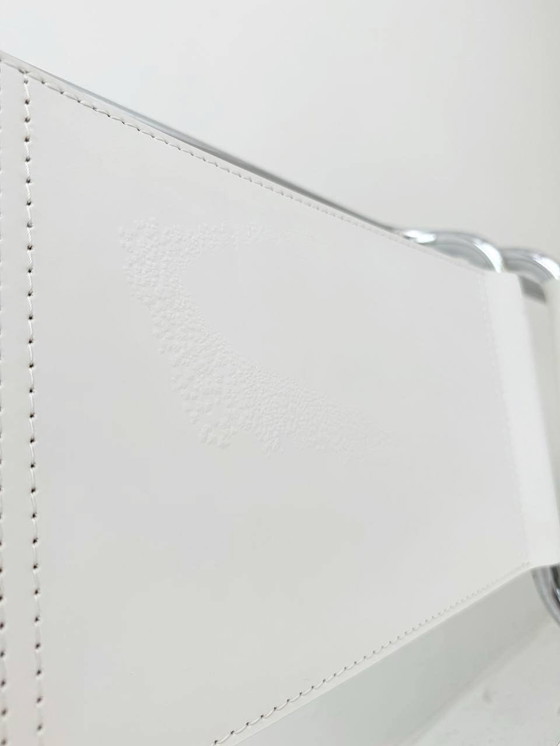 Image 1 of Set of 4 white cantilever chairs S33 by Mart Stam, Italy