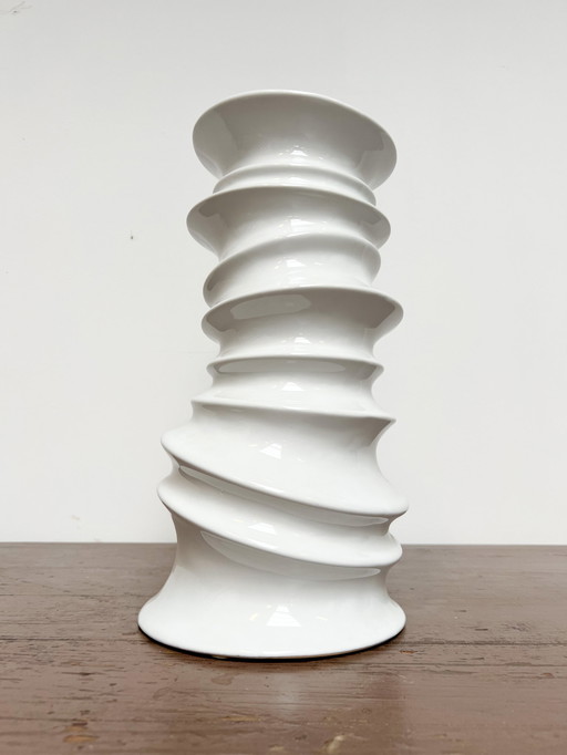 Helix White vase by Kare Design, 1980's