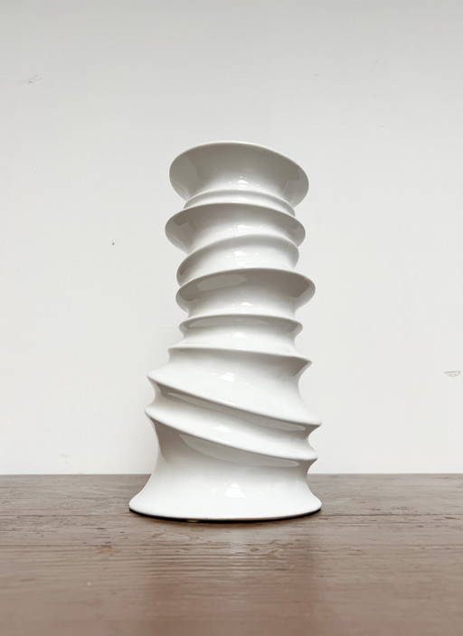 Helix White vase by Kare Design, 1980's