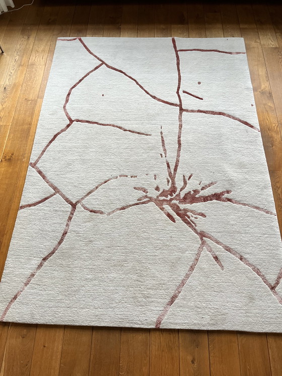 Image 1 of Modern Hand Knotted Rug Wool-Silk