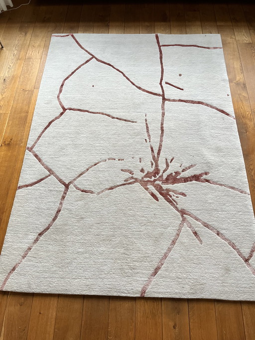 Tapis moderne noué à la main Laine-Soie