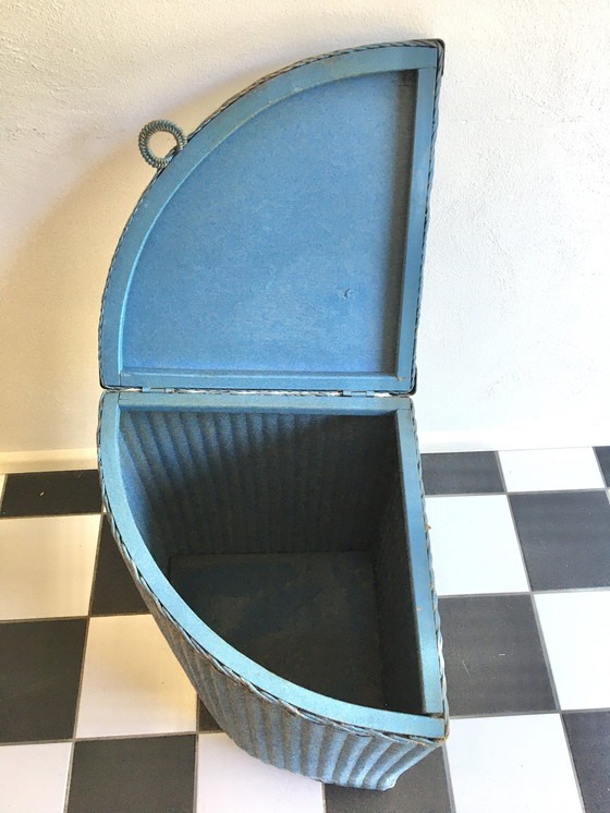 Image 1 of Lloyd Loom Laundry Basket With Glass Top